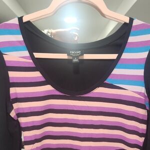 Nicole by Nicole Miller Multicolor Striped Dress